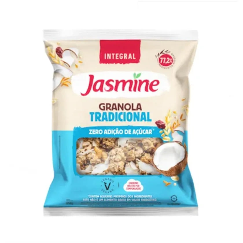Granola Integral Tradicional Zero Açúcar Jasmine Pacote 850g