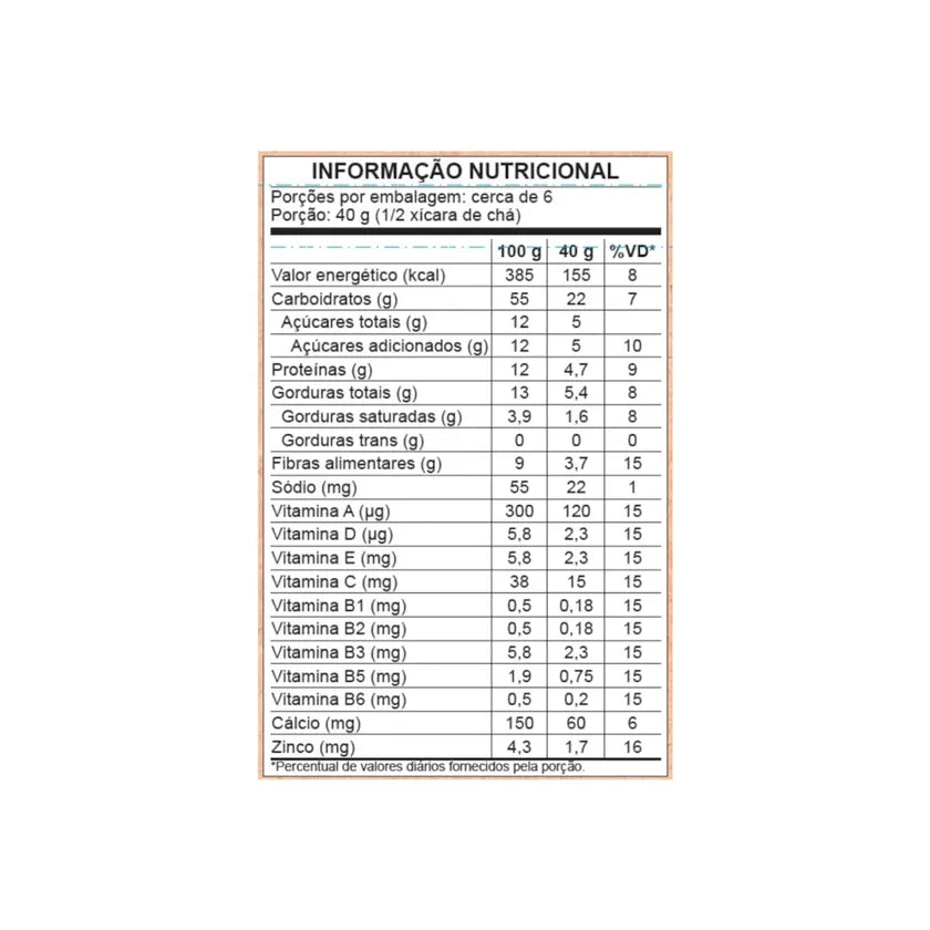 Granola Integral Castanha de Caju Jasmine Pacote 250g