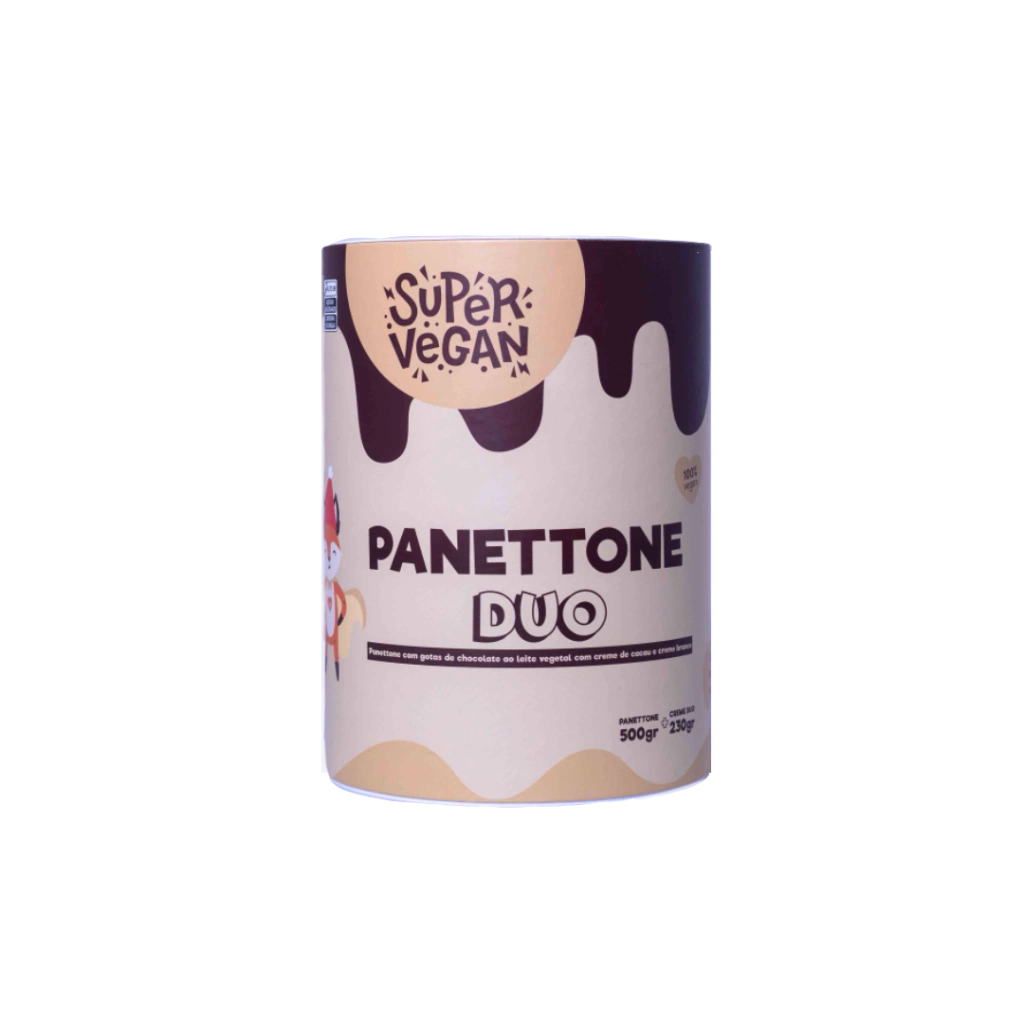 Panettone com Gotas de Chocolate Ao Leite + Creme Branco e Creme de Cacau (730gr)