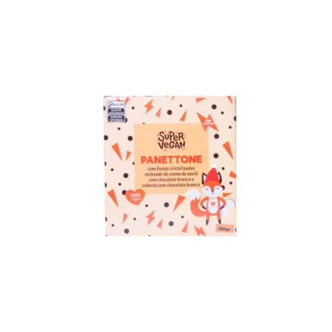 Panettone com Frutas Cristalizadas e Recheado com Creme Branco de Avelã (700gr)