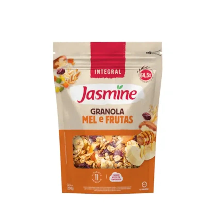 Granola Integral Mel e Frutas Jasmine Pacote 250g